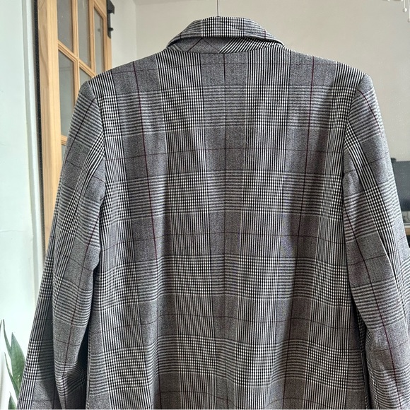 a new day Grey Tattersall Single Breasted Stretch Blazer - Picture 6 of 7